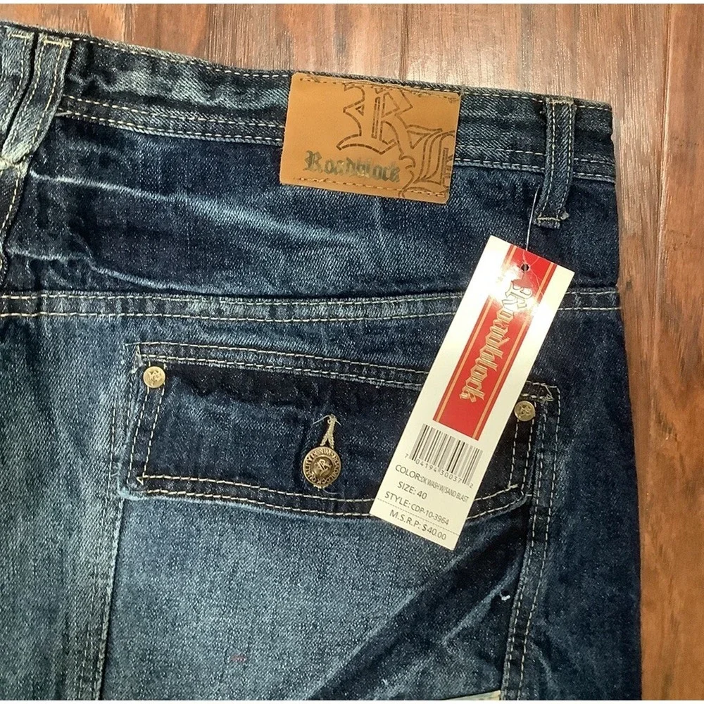 Vintage Roadblock Jeans Men's 40 Baggy Shorts Rap Y2K Hip Hop